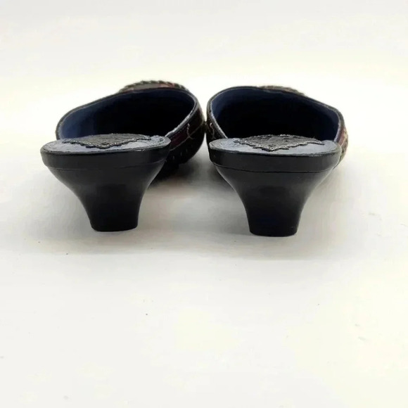INDIGO LEATHER MULES - Picture 5 of 7